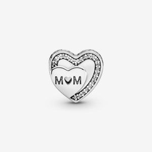 Pandora Jewelry - Pandora Sparkling Mom Heart Charm Pandora Jewelry - Pandora Sparkling Mom Heart Charm